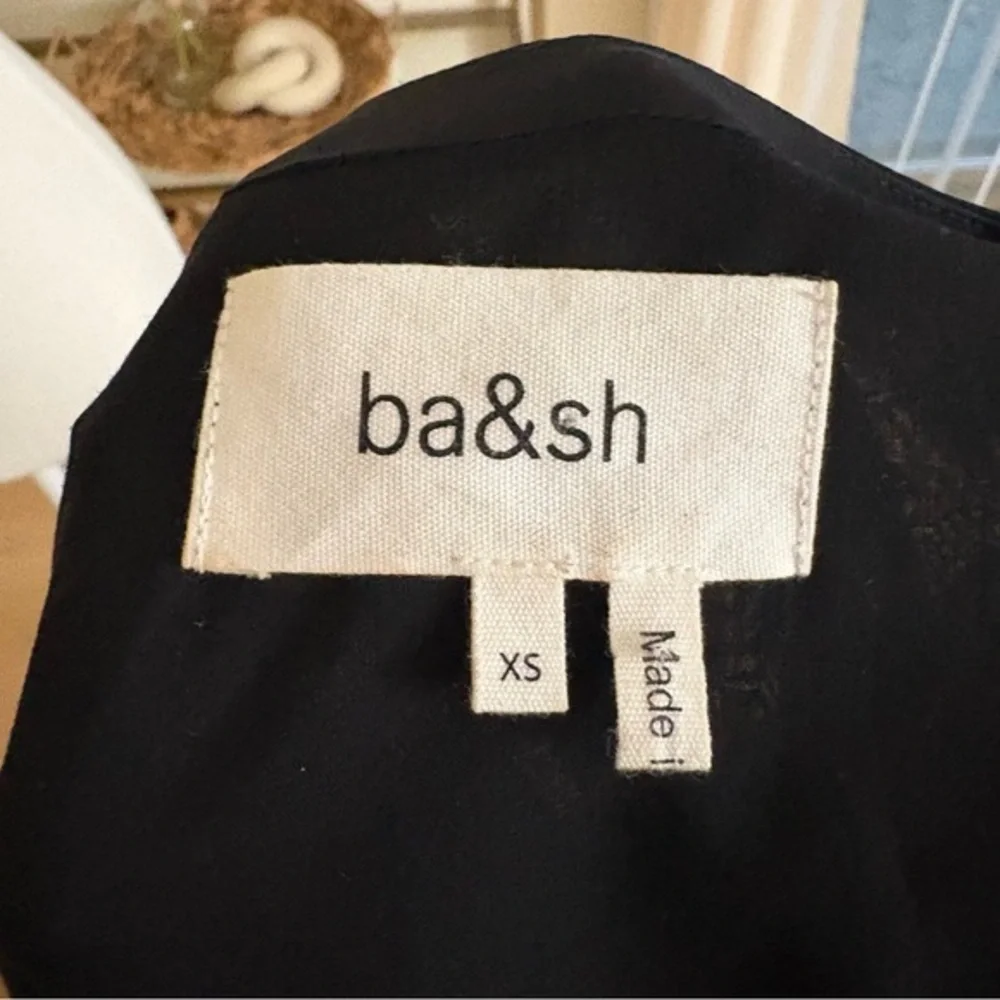 BA&SH‎ Adore Black Textured Midi Dress Size XS